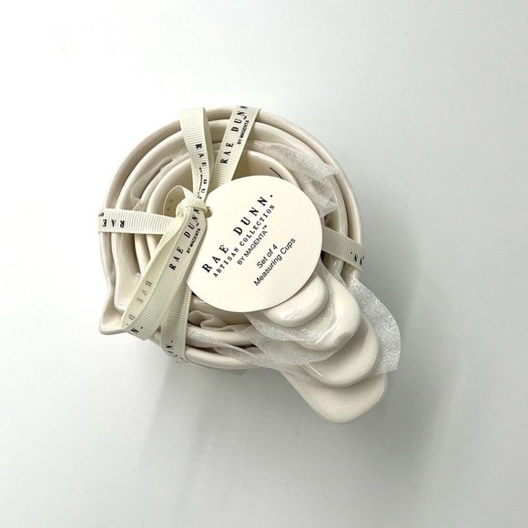 Rae Dunn | White Ceramic Measuring Cups with Handles - Picture 4 of 6